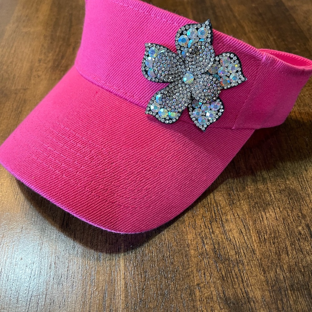 Pink Visor with Bling